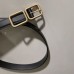 Replica Ysl Double Buckle Thin Belt in Black  2.0cm