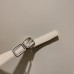 Replica Ysl Double Buckle Thin Belt in White 2.0cm