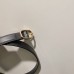 Replica Ysl Frame Buckle Thin Belt in Black with Gold