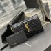 Replica Ysl Uptown Chain Wallet In Crocodile Embossed Shiny Leather with Gold Hardware