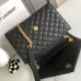 Replica Ysl Medium Envelope Bag in Black with gold Harewear