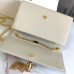 Replica Ysl Medium Kate Tassel Bag in Embossed White with gold hardware