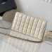 Replica Ysl Le Maillon Chain Wallet White Leather