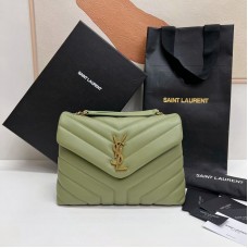 Replica Ysl Small Loulou Bag in Green