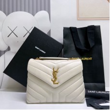 Replica Ysl Small Loulou Bag in white and gold