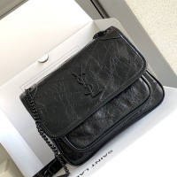 Replica Ysl Niki baby Bag in Black with Black Hardware