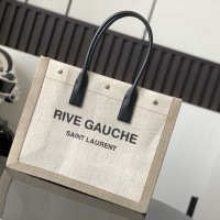 Replica Ysl Rive gauche Small Tote Bag in white
