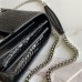 Replica Ysl Medium Sunset Flap Bag in Print Croco with Silver Hardwear